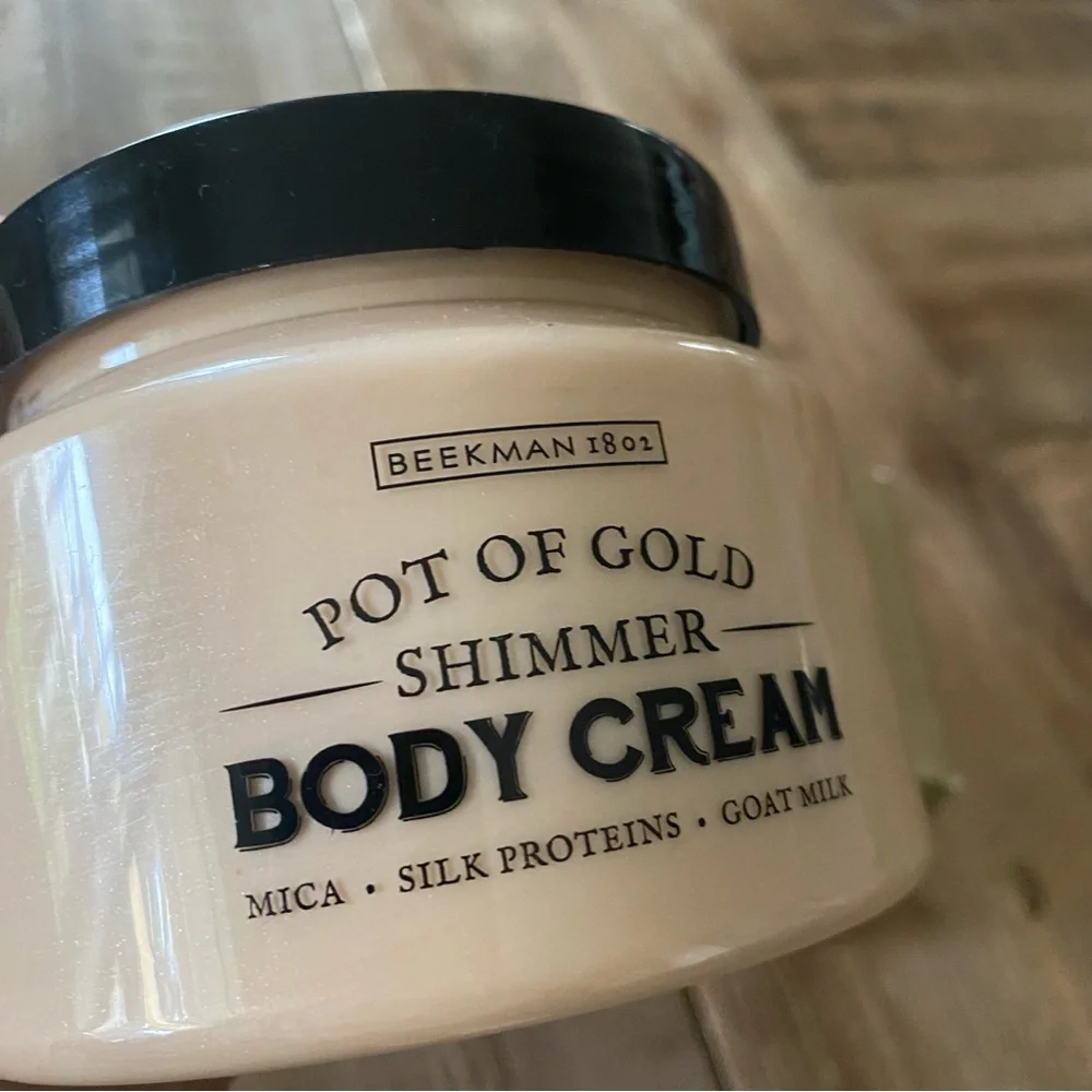 Beekman 1802 Pot of Gold Shimmer Goat Milk Body Cream Lotion Mica Silk Proteins